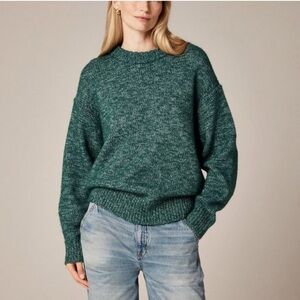J. Crew NWT Sweater sz M Relaxed Crewneck Pullover Cotton Wool Alpaca Blend $138